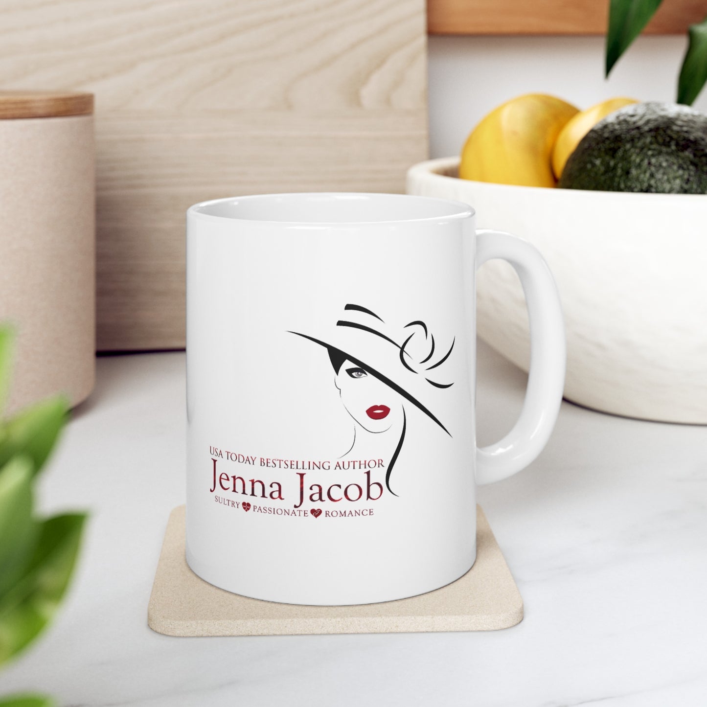 Jenna Jacob Seductive Lady White Mug (11oz)