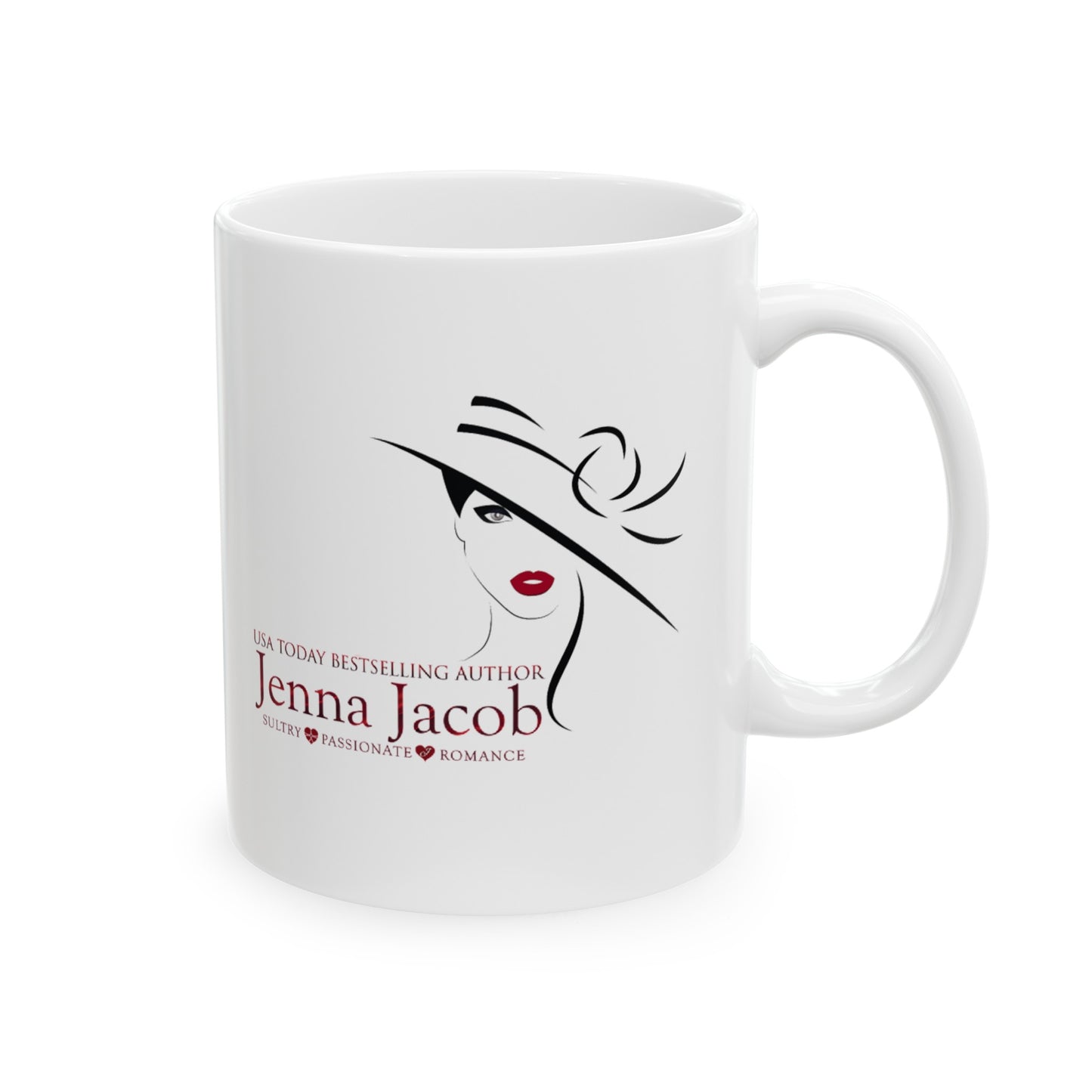 Jenna Jacob Seductive Lady White Mug (11oz)