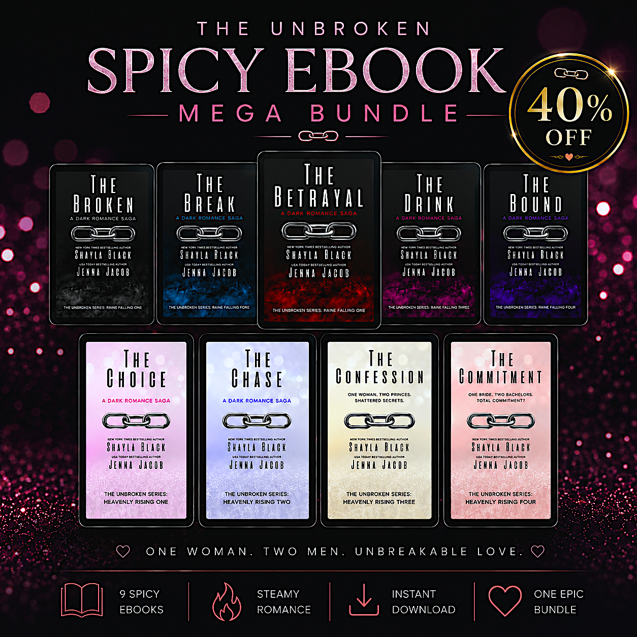 THE UNBROKEN MFM ROMANCE MEGA BUNDLE